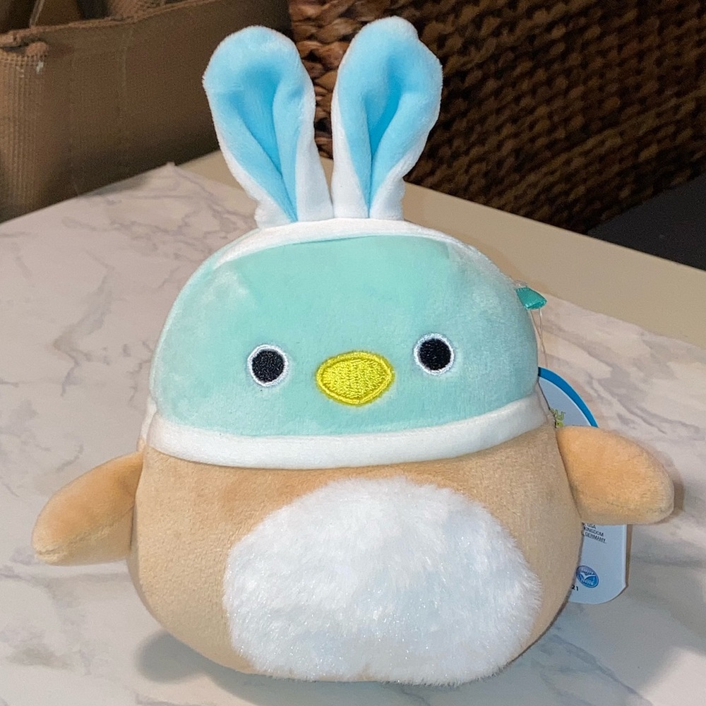 Squishmallows 4.5" Easter Avery  the Duck with Fuzzy Belly & Bunny Ears
